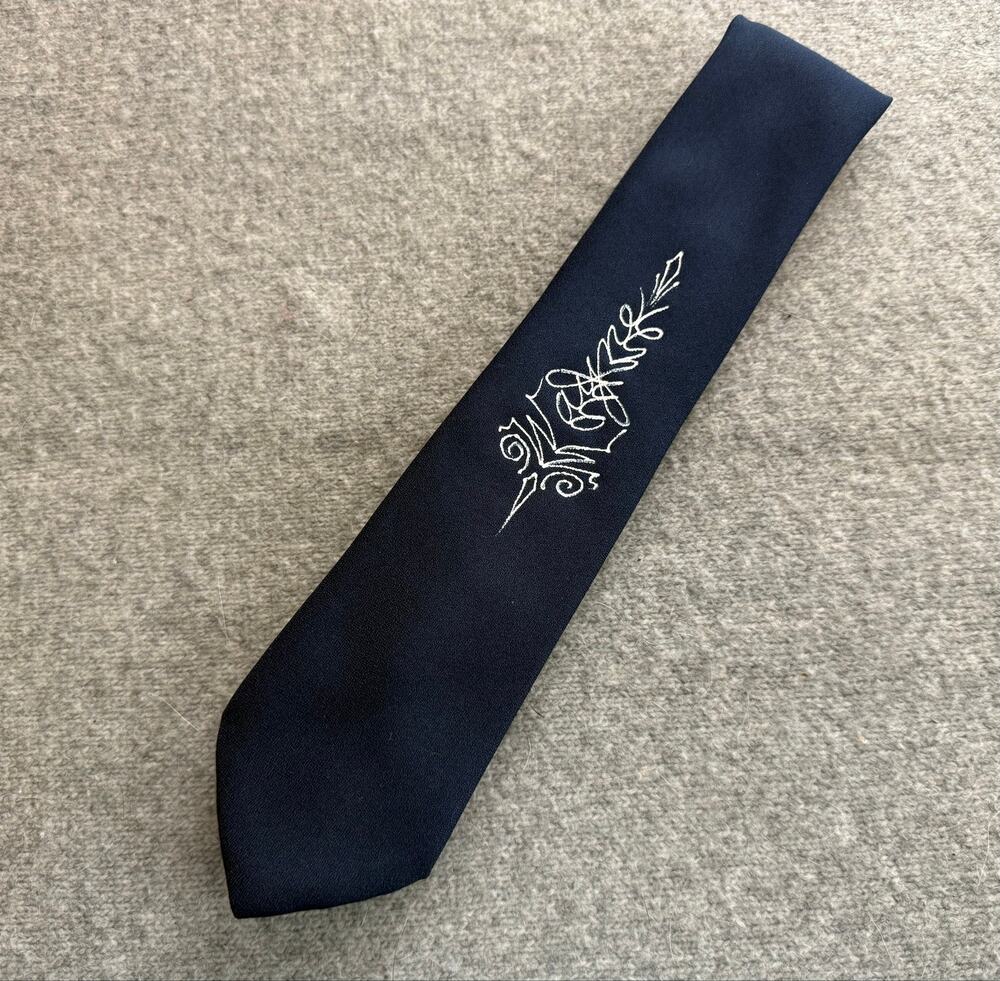 Vintage 70s Miles Kimball Hand Painted Polyester Necktie Novelty Retro Mens Tie
